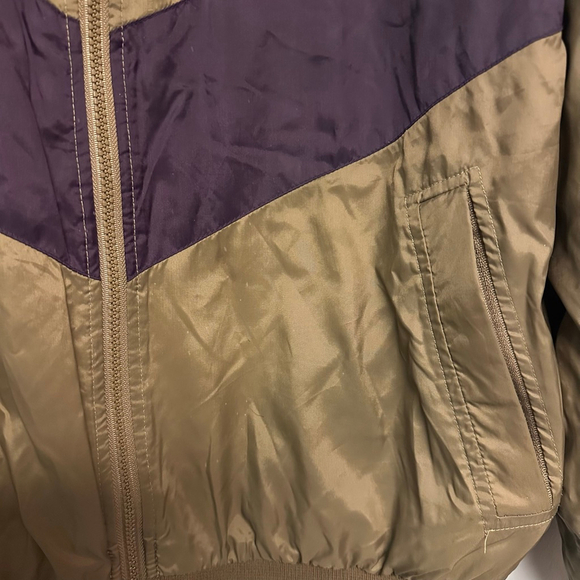 Vintage Men's Duckster Windbreaker Jacket size large Brown Purple insulated - Picture 5 of 12